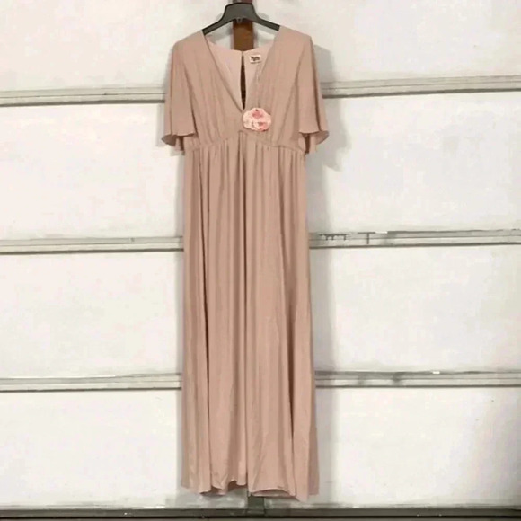 Show Me Your Mumu dusty peach Fay Flutter Sleeve Maxi Dress Size XXXL - Picture 1 of 11